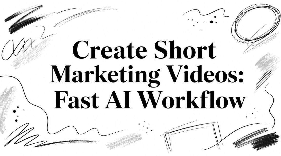 Create Short Marketing Videos: Fast AI Workflow